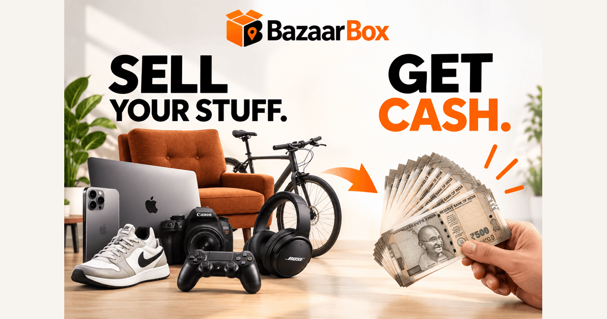 BazaarBox: sell your stuff, get cash. Everyday items ready for a new home.