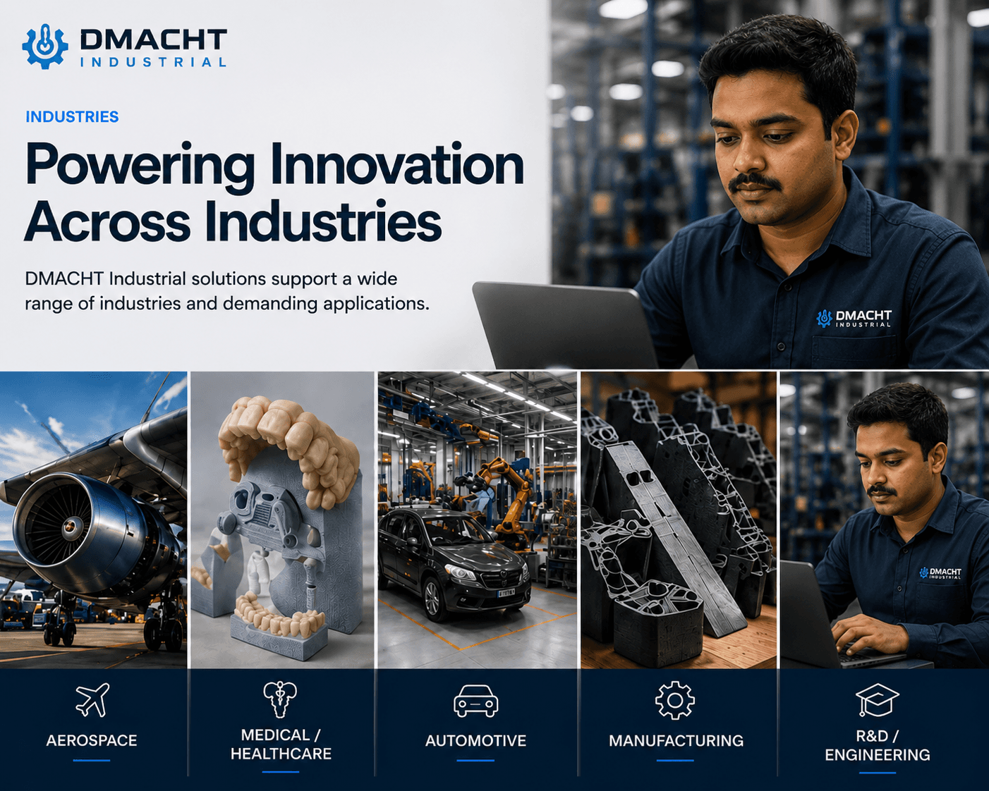 D-Macht industrial support across manufacturing packaging logistics and engineering environments