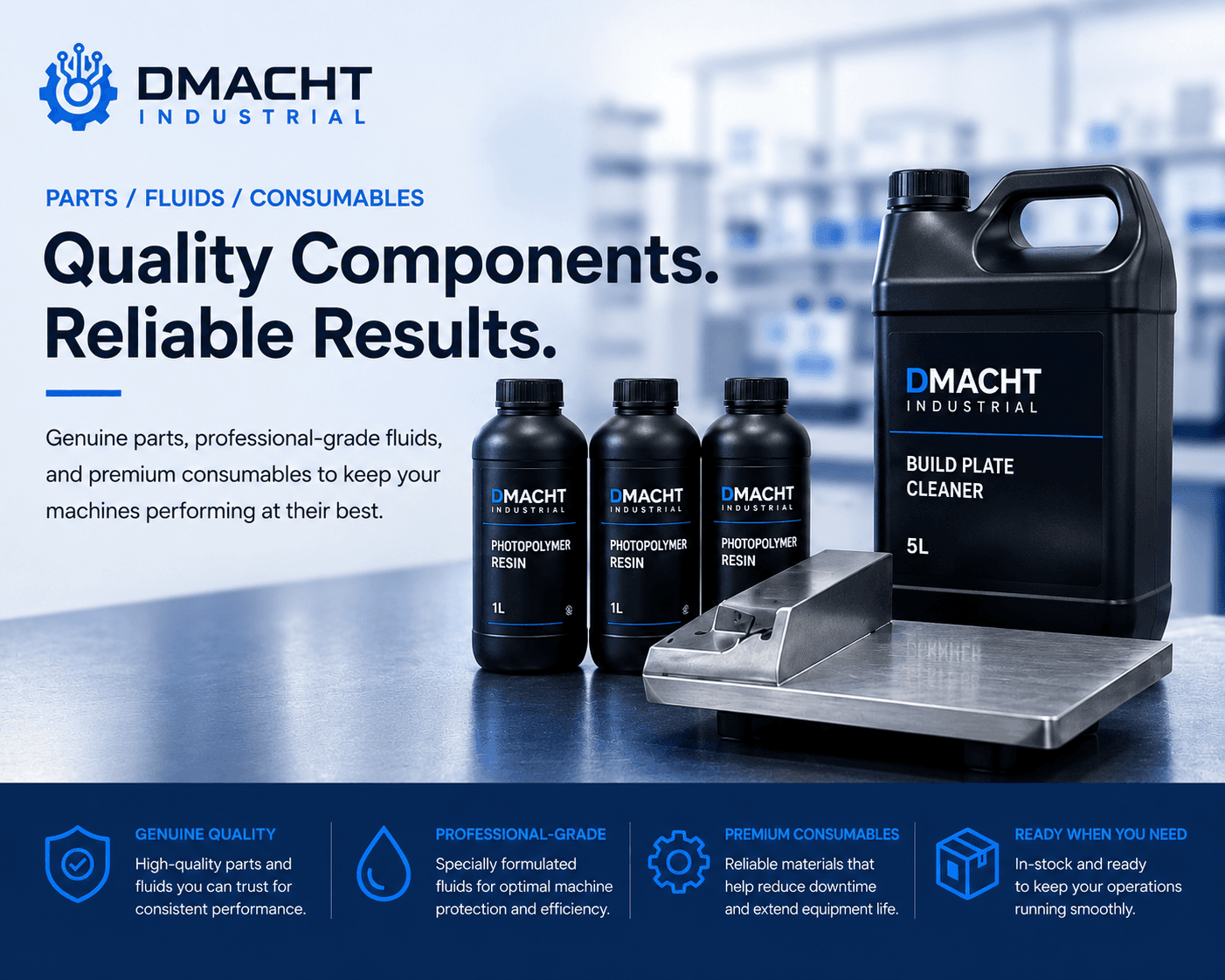 D-Macht industrial printer inks fluids filters ribbons and spare parts